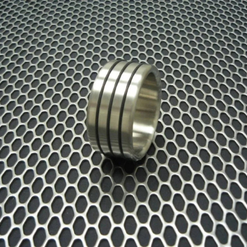 Triple Accent Style Designer Series Cockring in Stainless Steel