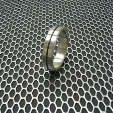 Single Accent Style Designer Series Cockring in Stainless Steel