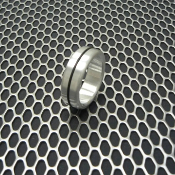Single Accent Band Style Glans Ring in Stainless Steel