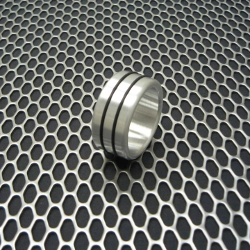 Double Accent Band Style Glans Ring in Stainless Steel