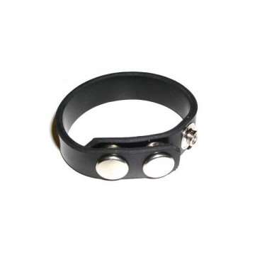3 Speed Rubber Cock Ring Black Snaps