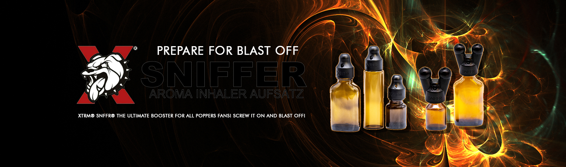 XTRM® SNFFR® the ultimate booster for all Poppers fans! Screw it on and Blast Off!
