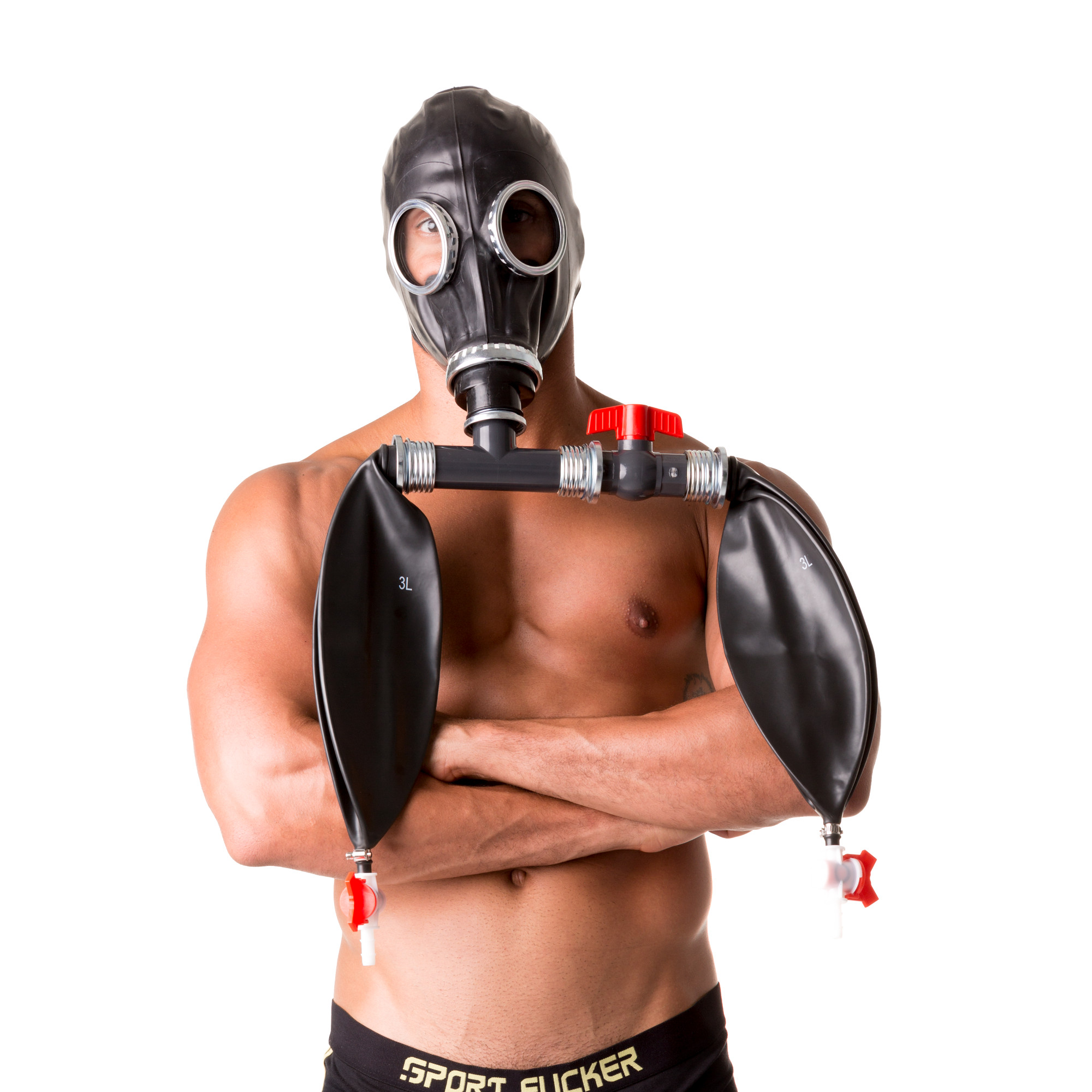 665 Leather Neoprene and Fetish Clothing: Gas Mask Bag with Valve