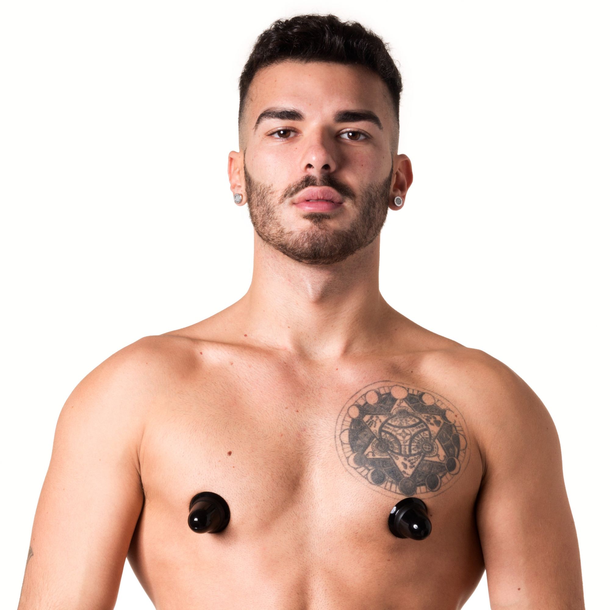 665 Leather Neoprene and Fetish Clothing: Super Silicone Nipple Suckers  with Travel Case (Large)