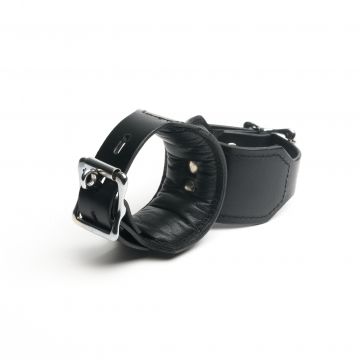 Locking Leather Handcuffs