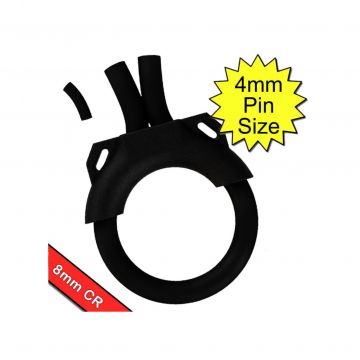 Estim Penis Play 8mm Conductive Rubber Cock Loop Black