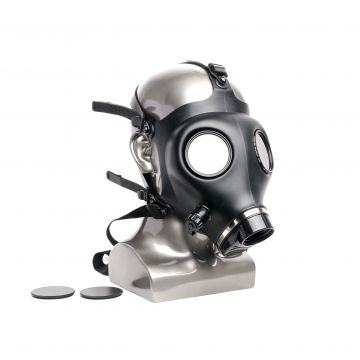 Dimmable Gas Mask Black Metal Eye Caps