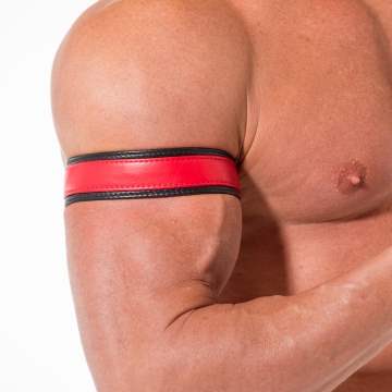 Leather Armband Color Accent Stripe