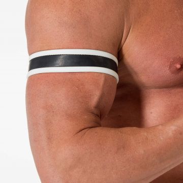 Heavy Piped Armband White X-Small